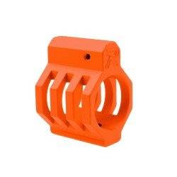 .750 Low Profile Steel Gas Block Caged with Roll Pins & Wrench -Cerakote Hunter Orange (MADE IN USA)